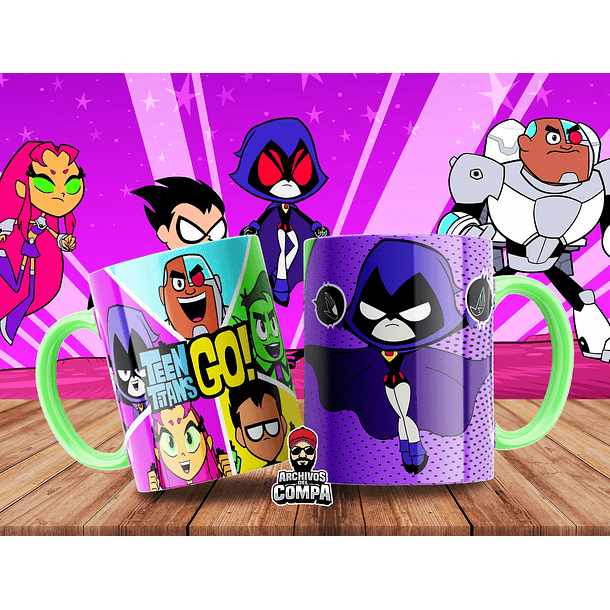 9 Artes para Caneca Jovens Titãs Arquivo Editável 3