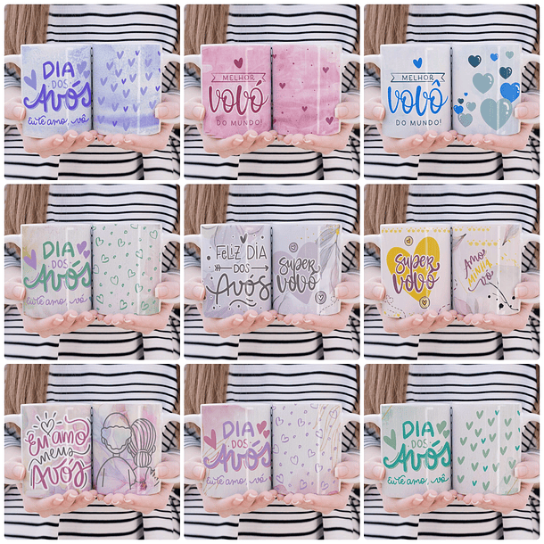 20 Artes para Caneca Dia dos Avós Arquivo em Jpg 2