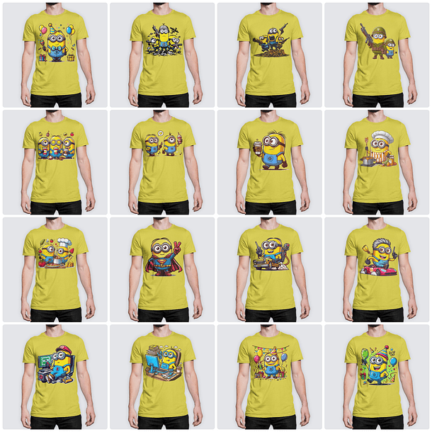 170 Artes para Camisa Minions Arquivo em Png  3