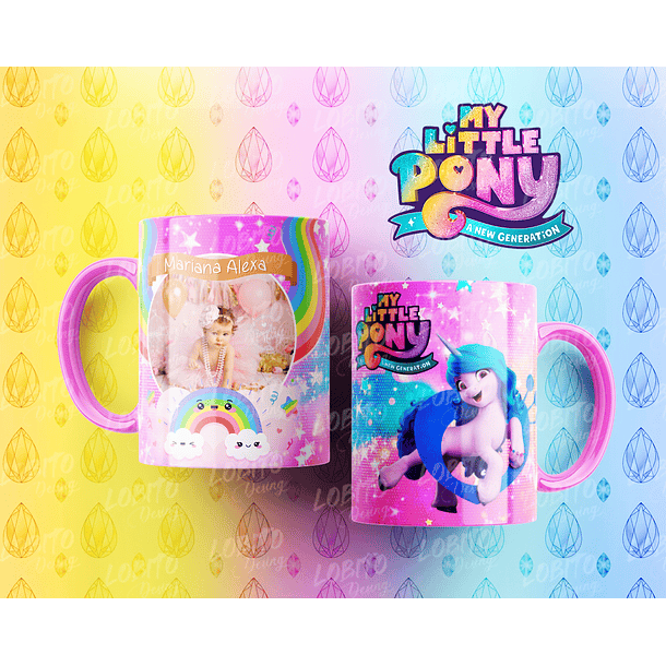 10 Artes para Caneca My Little Pony Arquivo Editável  5