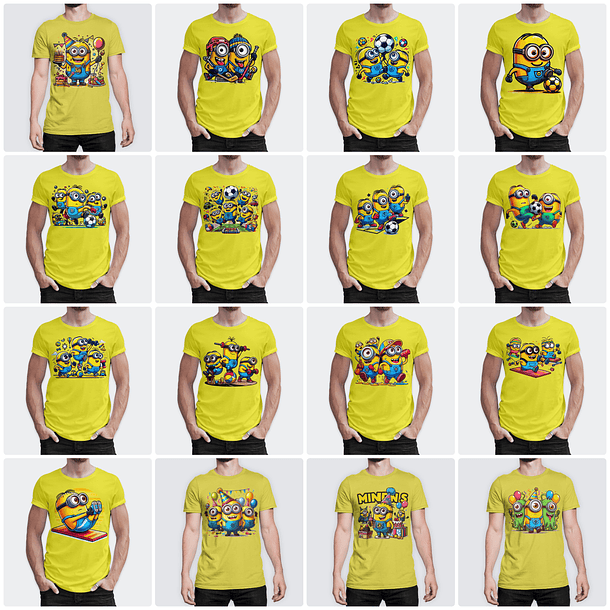 170 Artes para Camisa Minions Arquivo em Png  7
