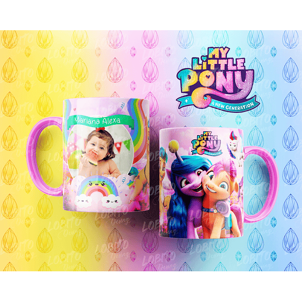 10 Artes para Caneca My Little Pony Arquivo Editável  6