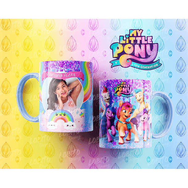 10 Artes para Caneca My Little Pony Arquivo Editável  8