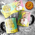 12 Artes para Caneca Signos Glitter Arquivo em Jpg  3