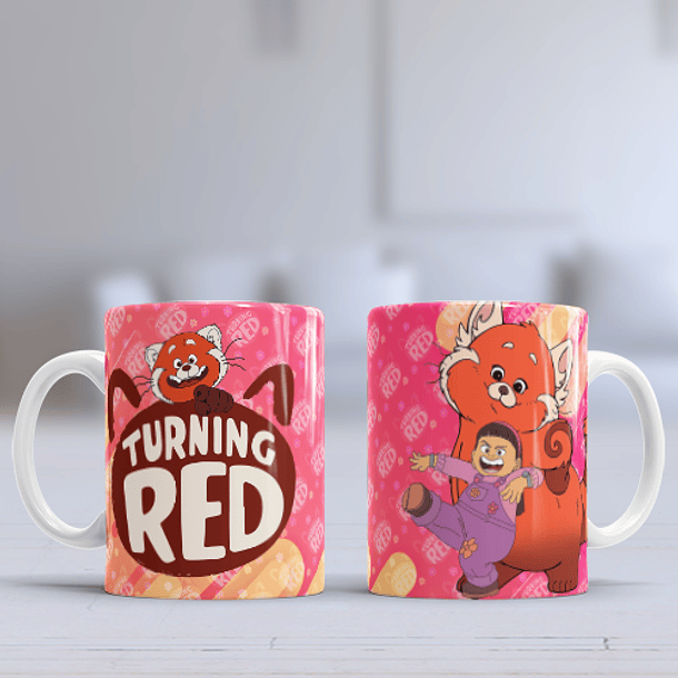 12 Artes para Caneca Turning Red Arquivo Editável  1