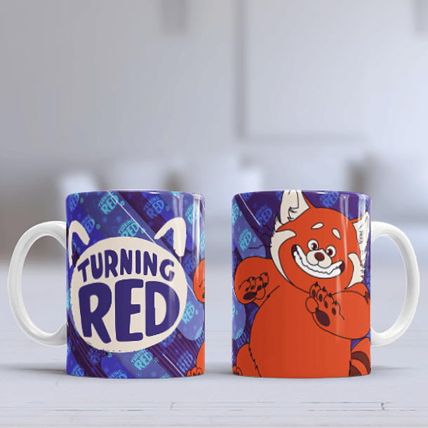 12 Artes para Caneca Turning Red Arquivo Editável  4