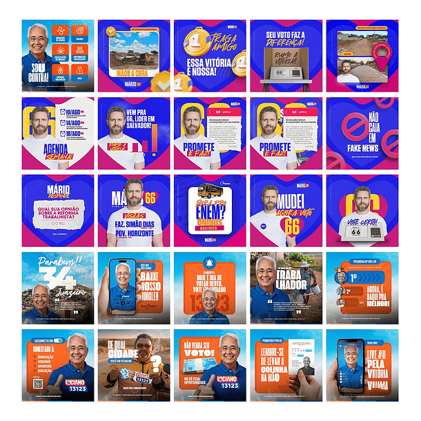 Pack Canva Arte Politica 2.0 Campanha Eleitoral, Eleições, Político Editáveis 2