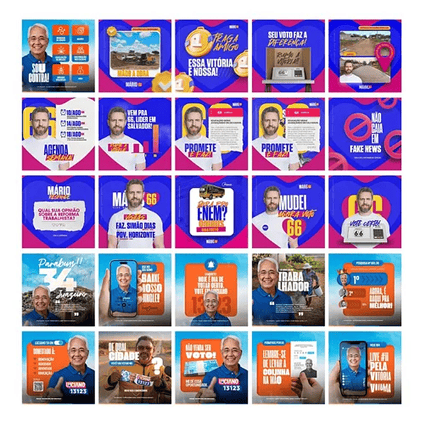 Pack Canva Arte Politica 2.0 Campanha Eleitoral, Eleições, Político Editáveis 3