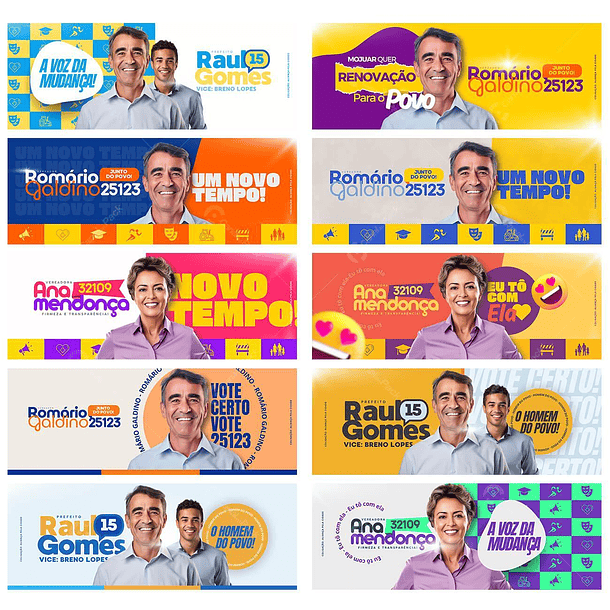 Pack Canva Arte Politica 2.0 Campanha Eleitoral, Eleições, Político Editáveis 16