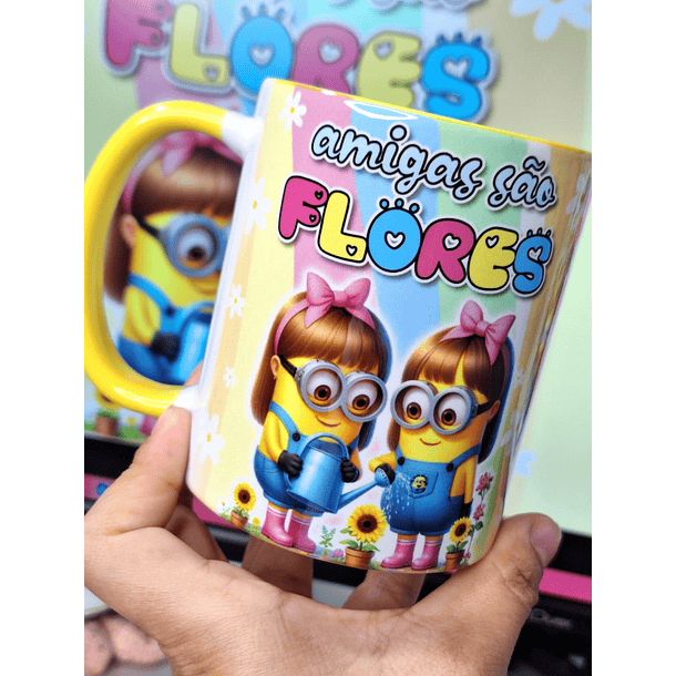 14 Artes para Caneca Minions Amigas Amizade Arquivo em Jpg 4