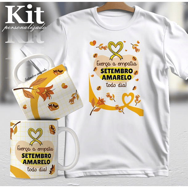 20 Artes para Canecas e Camisa Setembro Amarelo Arquivo Editável 3