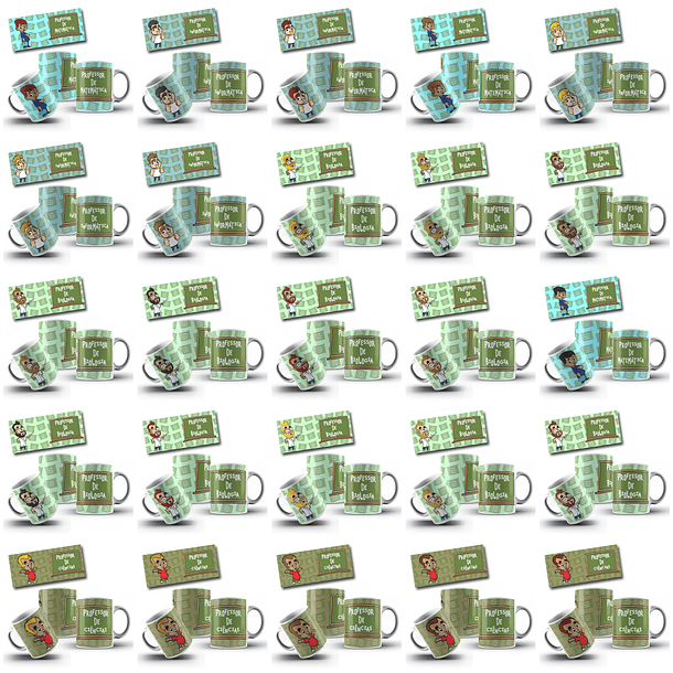 132 Artes para Canecas Dia dos Professores Cartoon Arquivo em Jpg 1