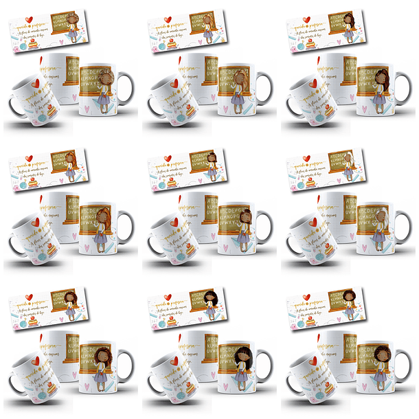 69 Artes para Canecas Dia dos Professores Querida Professora Arquivo em Jpg  6