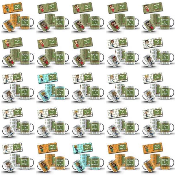 132 Artes para Canecas Dia dos Professores Cartoon Arquivo em Jpg 4