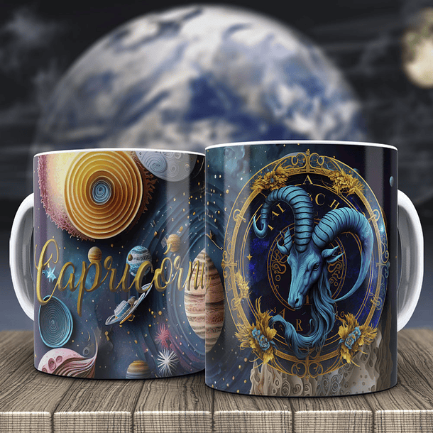 12 Artes para Caneca Signos 3d Arquivo Editável 2