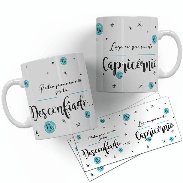 12 Artes para Caneca Signos Arquivo Editável  3