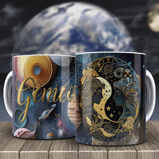 12 Artes para Caneca Signos 3d Arquivo Editável 7