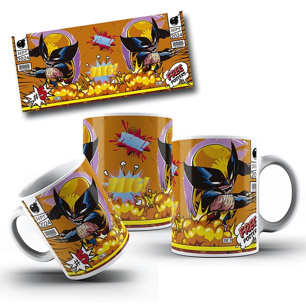 10 Artes para Caneca Heróis Personagens Arquivo Editável  7