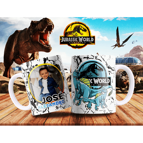 7 Artes para Caneca Jurassic Park Arquivo Editável 6