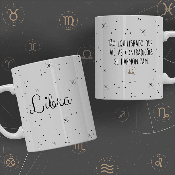 12 Artes para Caneca Signos Minimalista Arquivo Editável  8