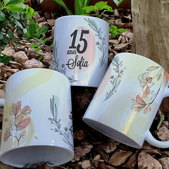 7 Artes para Caneca Aniversário 15 Anos Arquivo Editável 