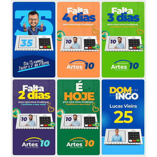 Pack Canva Stories Animados Politica, Campanha Eleitoral, Eleições, Político Editáveis 2
