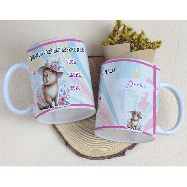 15 Artes para Canecas Capivara Fofa Arquivo Editável  3