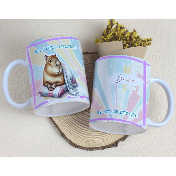 15 Artes para Canecas Capivara Fofa Arquivo Editável  5