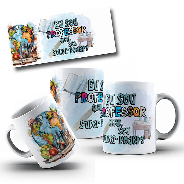 6 Artes para Canecas Sou Professor Arquivo em Png 5