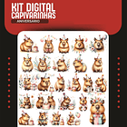 9 Artes para Canecas Capivara Aniversário Arquivo Editável 11