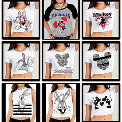 60 Artes para Camisa Personagens Mickey e Minnie Arquivo em Jpg