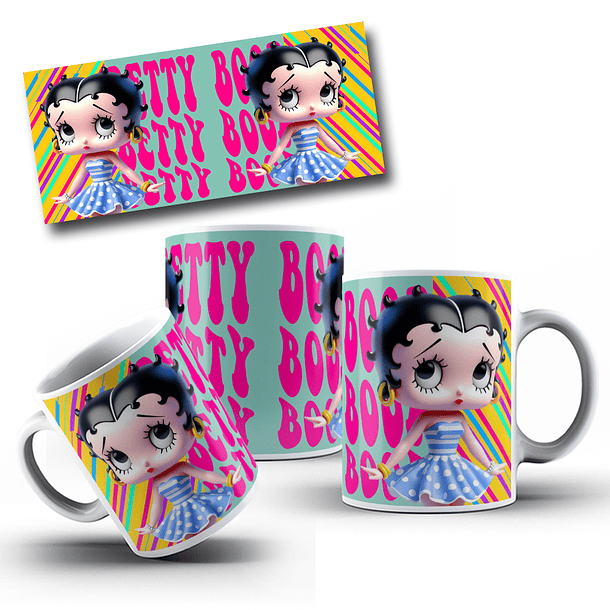 6 Artes para Caneca Betty Boop Arquivo Editável  4