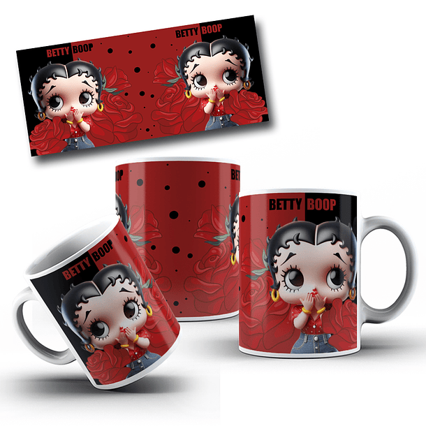 6 Artes para Caneca Betty Boop Arquivo Editável  6