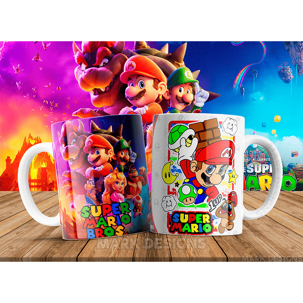 51 Artes para Caneca Super Mario Arquivo em Jpg 17