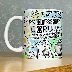 Arte Caneca Professora Coruja Além de Conhecimento Muito Amor Envolvido Arquivo Png