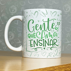 Arte Caneca Gente Que Ama Ensinar Arquivo Png