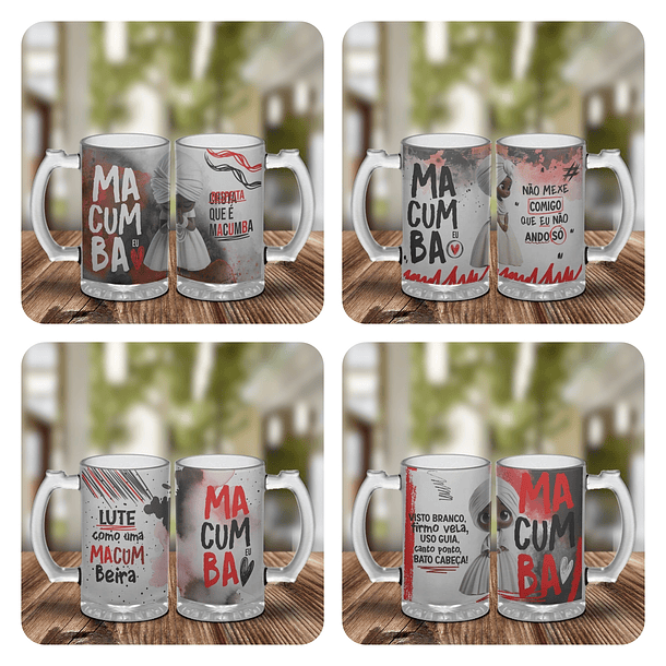 16 Artes Caneca e Copo Chopp Ubanda Arquivo Editável  2