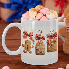 Arte Caneca Biscoito 3D Icones Natalino Arquivo Png