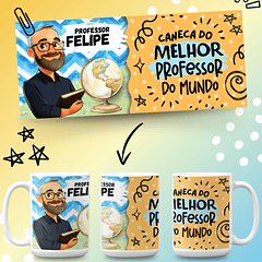 Arte Caneca Do Melhor Professor Do Mundo Arquivo Png
