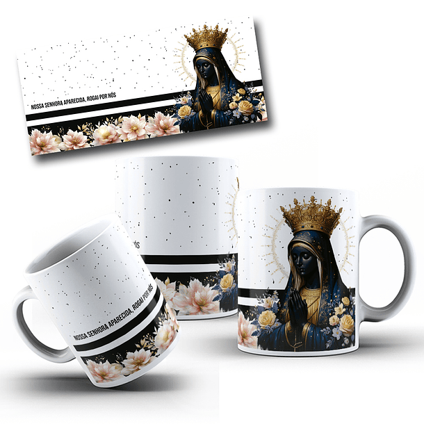 3 Artes para Canecas Nossa senhora Aparecida Arquivo em Jpg  2