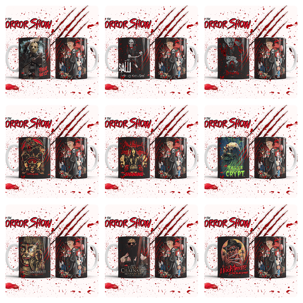 18 Artes para Caneca Filme de Terror Arquivo em Jpg 1