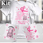 22 Artes para Canecas e Camisa Outubro Rosa Arquivo Editável 4