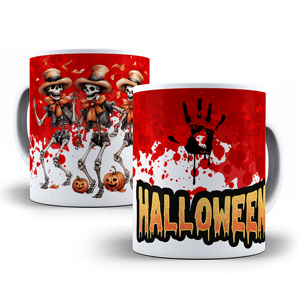 16 Artes para Canecas Dia das Bruxas Filme Halloween Arquivo em Png 12