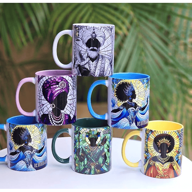 78 Artes para Caneca e Azulejo Orixás Vitral Arquivo em Jpg 7