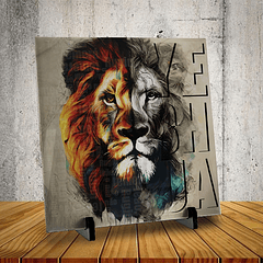 4 Artes para Azulejo Leão de Judá Arquivo Editável