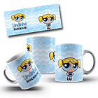 4 Artes para Caneca e Torre de Xícara Meninas Super Poderosas Personalidades Glitter Arquivo em Jpg   3