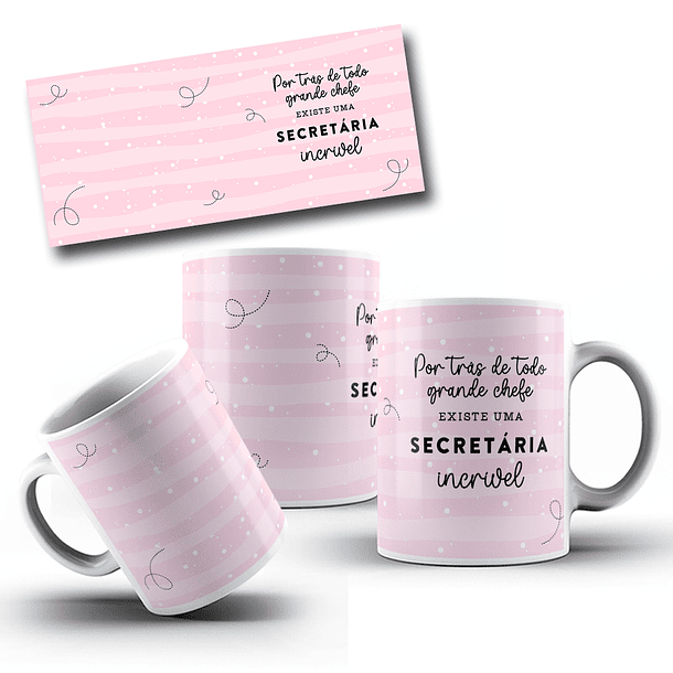 4 Artes para Caneca Secretária Arquivo em Jpg  4