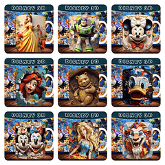 30 Artes para Caneca Personagens Disney 3D Arquivo em Jpg  