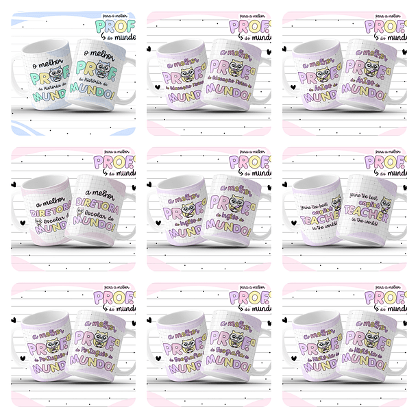35 Artes para Caneca Dia dos Professores Corujinhas Arquivo em Jpg 3