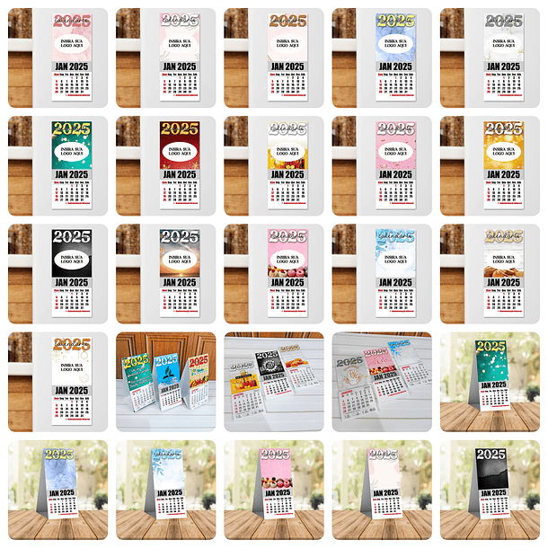 Arquivos Calendários Coleção Neutra 2025 em Png 1